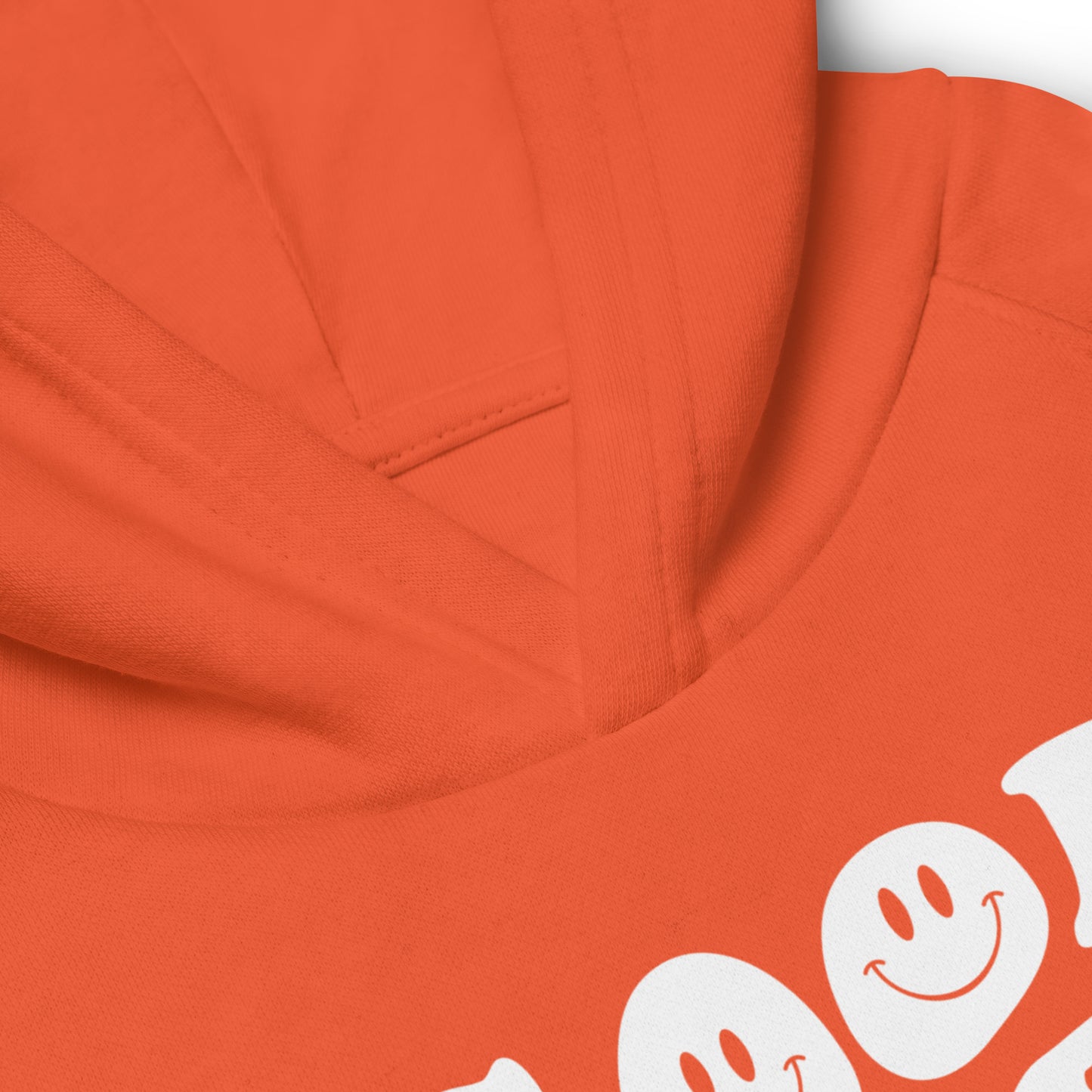 Sudadera naranja con capucha eco niña Good Vibes Only